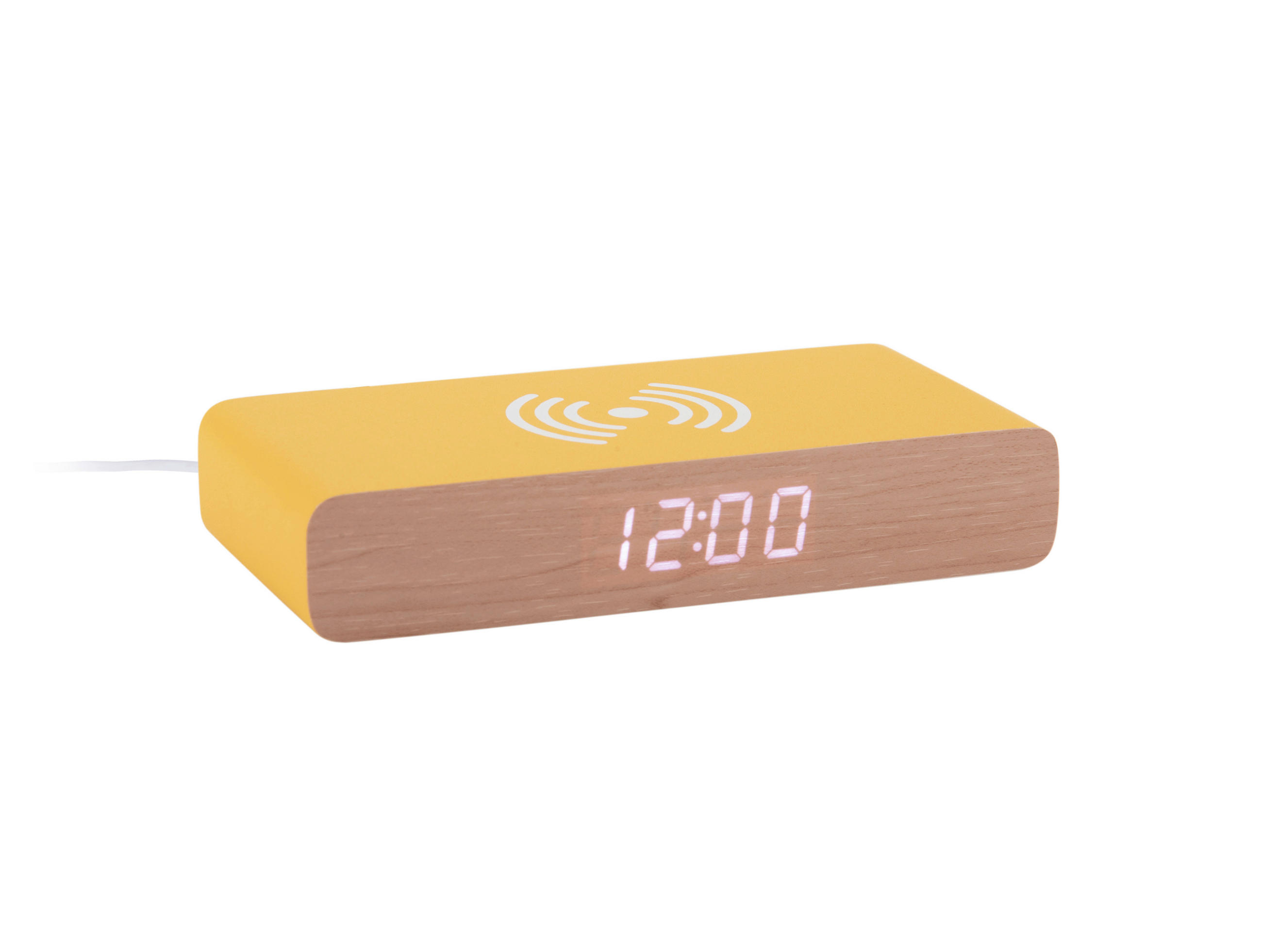 WECKER  Hellgelb  - Hellgelb, Basics, Holzwerkstoff (16/8/3cm) - Karlsson