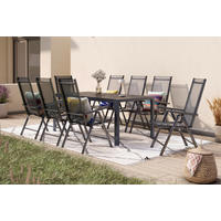 Set Masă Și Scaune Grădină  - antracit/negru, Modern, plastic/metal - Ambia Garden