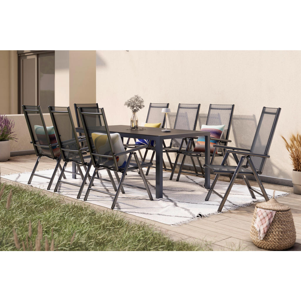 Ambia Garden ZOSTAVA ZÁHRADNÉHO NÁBYTKU kov, plast, textil
