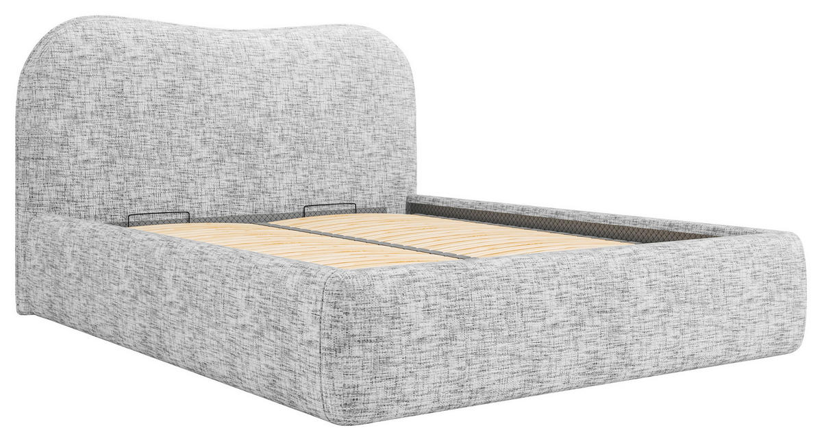 POLSTERBETT 180/200 cm  in Grau  - Grau, Modern, Holz/Holzwerkstoff (180/200cm) - MID.YOU
