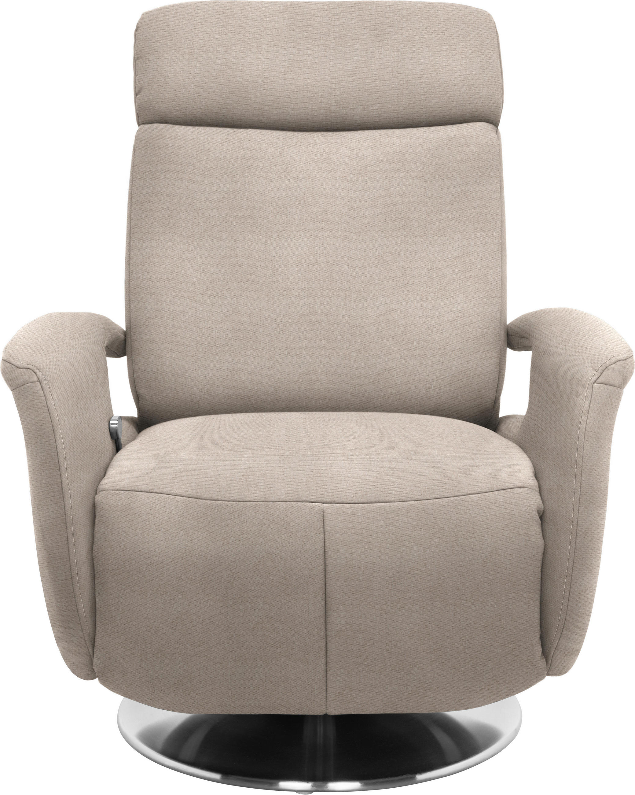 RELAXSESSEL in Textil Beige  - Edelstahlfarben/Beige, Konventionell, Textil/Metall (84/109/88cm) - Beldomo System