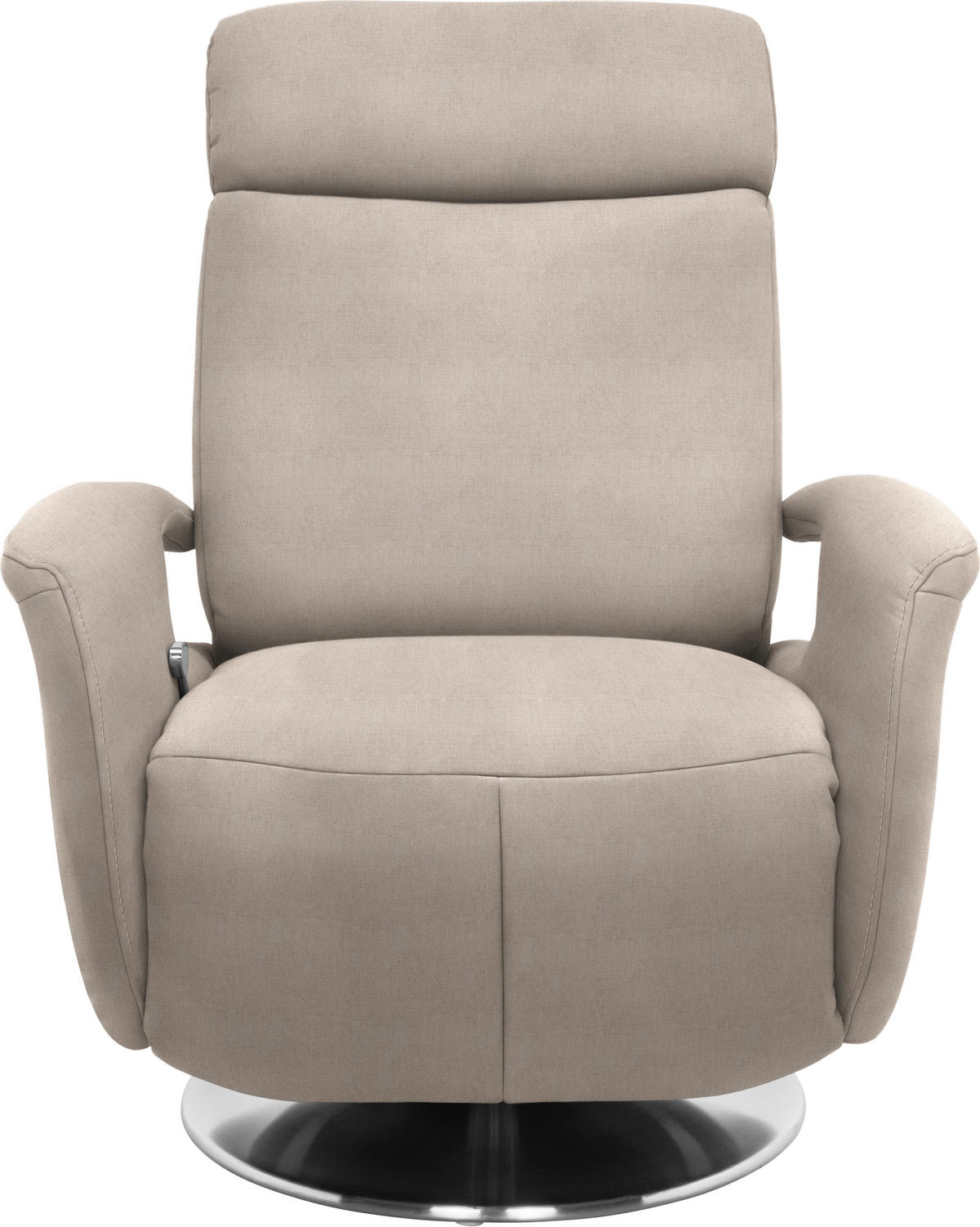 RELAXSESSEL in Textil Beige  - Edelstahlfarben/Beige, Konventionell, Textil/Metall (84/109/88cm) - Beldomo System