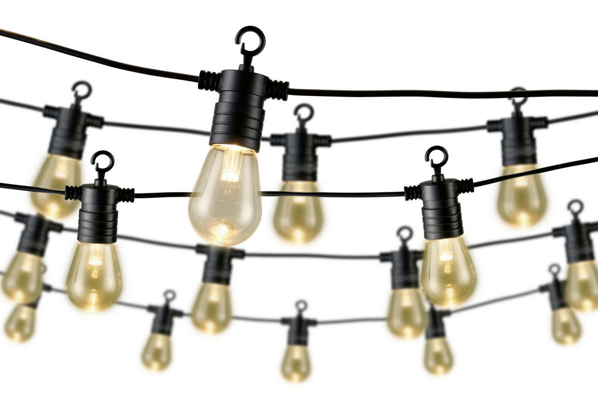 LICHTERKETTE 1340 cm  - Transparent/Schwarz, Basics, Kunststoff (1340cm) - Ambia Garden