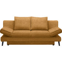 SCHLAFSOFA in Flachgewebe Braun, Goldfarben  - Goldfarben/Schwarz, Design, Textil/Metall (200/85/90cm) - Xora