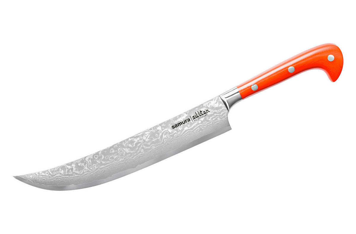 KUHINJSKI NOŽ  SULTAN 33,3/3,7/1,9 cm           jeklo - rdeča/srebrne barve, Basics, kovina/leseni material (33,3/3,7/1,9cm) - Samura