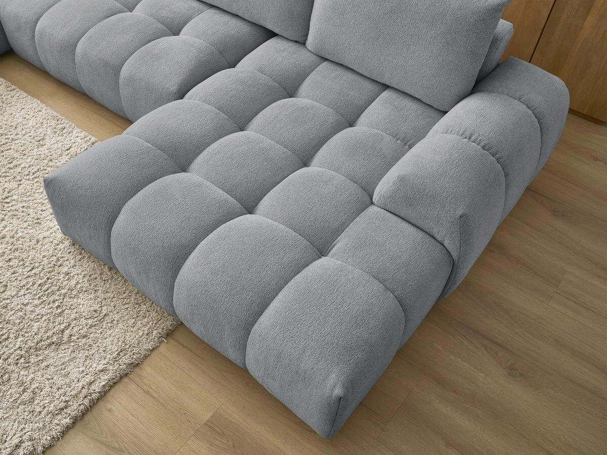 ECKSCHLAFSOFA EVEREST  mit Rücken echt, Armteil links, Armteil rechts Flachgewebe Dunkelgrau  - Dunkelgrau/Schwarz, MODERN, Kunststoff/Textil (212/423/198cm)