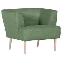 SESSEL in Cord Olivgrün  - Buchefarben/Olivgrün, Design, Holz/Textil (85/71/80cm) - Hom`in