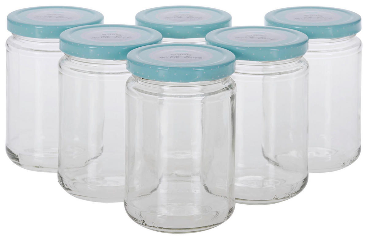 EINMACHGLAS-SET - Transparent, Basics, Glas/Metall (7,2/11,3cm)