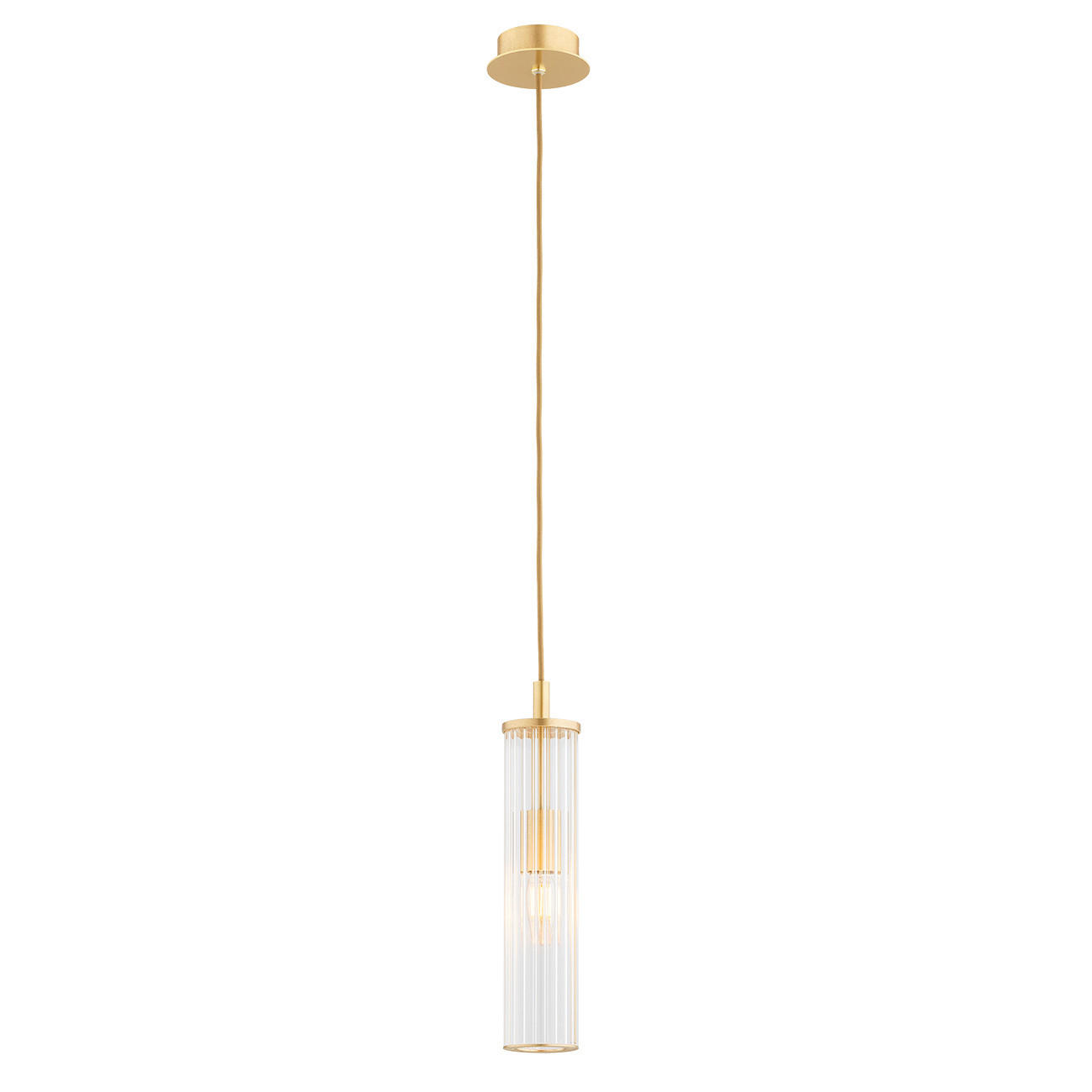 HÄNGELEUCHTE 10/10/157.5 cm  - Transparent/Messingfarben, KONVENTIONELL, Glas/Metall (10/10/157.5cm)