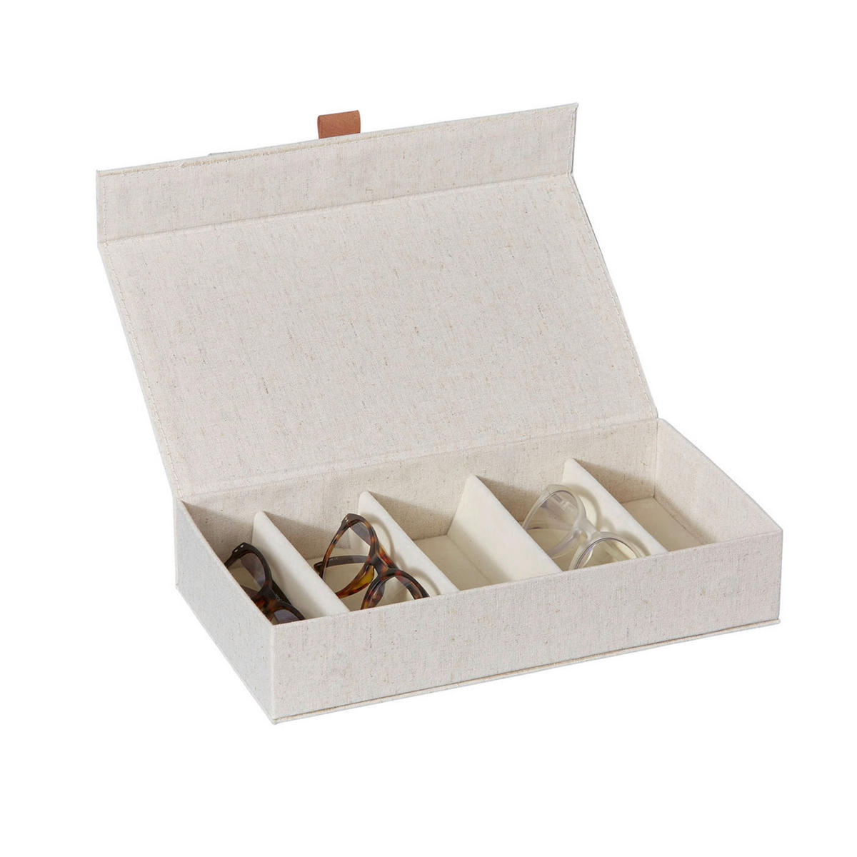 BRILLENBOX - Beige, Basics, Karton/Textil (30/17/6cm) - Store It