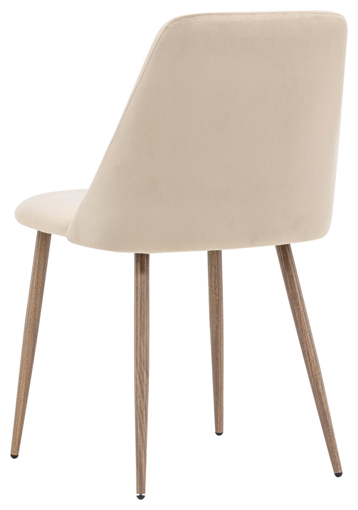 STUHL-SET 2 Stück  in Stahl Samt Metall, Textil  - Beige/Braun, Design, Textil/Metall (49/87/56cm) - Livetastic