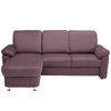 ECKSOFA in Flachgewebe Violett  163/220 cm  - Chromfarben/Violett, KONVENTIONELL, Textil/Metall (163/220cm) - Beldomo System