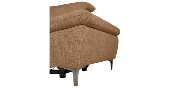 ECKSOFA Terracotta Webstoff  - Terracotta/Schwarz, KONVENTIONELL, Textil/Metall (225/288cm) - Carryhome