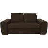 SCHLAFSOFA in Dunkelbraun  - Chromfarben/Dunkelbraun, Design, Holz/Textil (199/92/97cm) - Hom`in