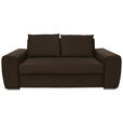 SCHLAFSOFA in Dunkelbraun  - Chromfarben/Dunkelbraun, Design, Holz/Textil (199/92/97cm) - Hom`in
