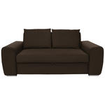 SCHLAFSOFA in Dunkelbraun  - Chromfarben/Dunkelbraun, Design, Holz/Textil (199/92/97cm) - Hom`in