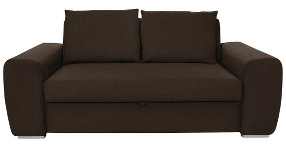 SCHLAFSOFA in Dunkelbraun  - Chromfarben/Dunkelbraun, Design, Holz/Textil (199/92/97cm) - Hom`in