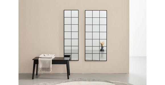 WANDSPIEGEL 40/140/1,6 cm    in rechteckig  - Schwarz, Trend, Glas/Holzwerkstoff (40/140/1,6cm) - Carryhome
