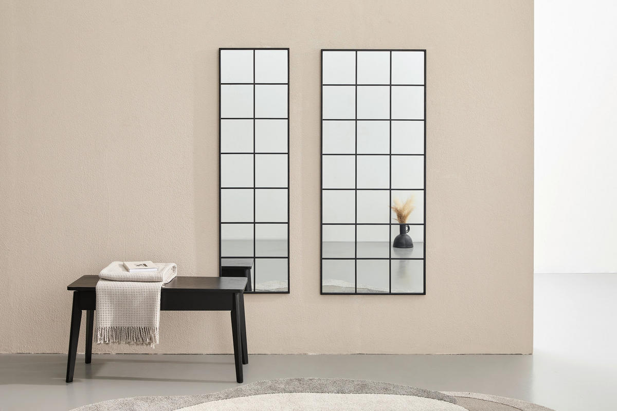 WANDSPIEGEL 40/140/1,6 cm    in rechteckig  - Schwarz, Trend, Glas/Holzwerkstoff (40/140/1,6cm) - Carryhome