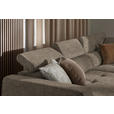 ECKSOFA in Chenille Hellbraun  284/205 cm  - Hellbraun/Schwarz, Design, Kunststoff/Textil (284/205cm) - Xora