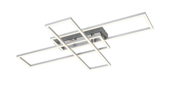 LED-DECKENLEUCHTE Mansfield 82,5/55/8 cm  - Chromfarben/Silberfarben, Basics, Kunststoff/Metall (82,5/55/8cm) - Novel