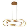 LED-PENDELLEUCHTE 120/80/74,5 cm  - Goldfarben/Weiß, Design, Kunststoff/Metall (120/80/74,5cm)