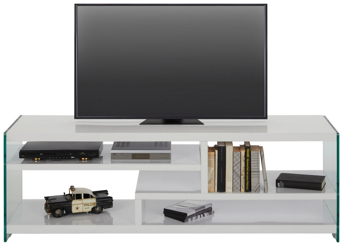 LOWBOARD  in 150/56/40 cm  - Weiß, MODERN, Glas/Holzwerkstoff (150/56/40cm) - Modern Living