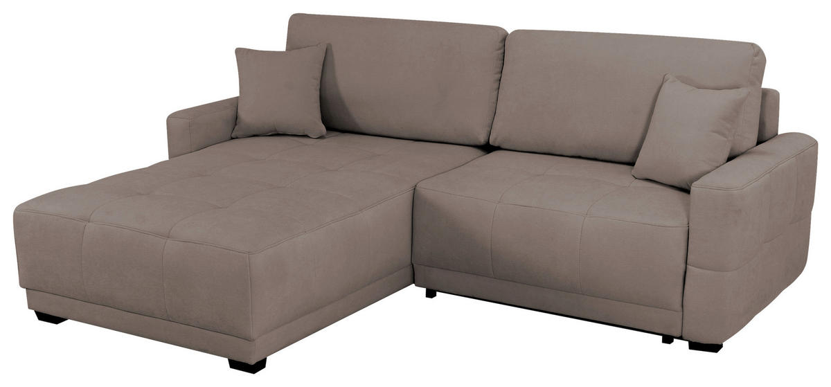 HÖRNSOFFA i chenille, struktur ljusbrun  - ljusbrun, Design, textil (237/186cm) - MID.YOU