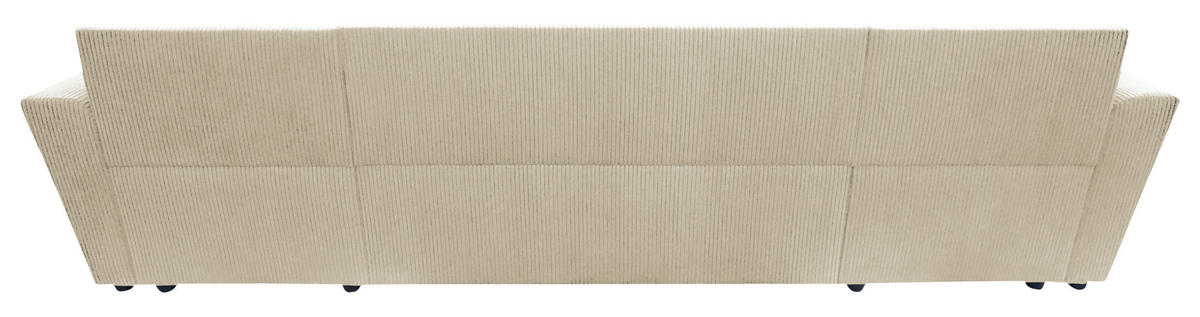 WOHNLANDSCHAFT in Cord Beige  - Beige/Schwarz, Design, Kunststoff/Textil (155/294/155cm) - MID.YOU