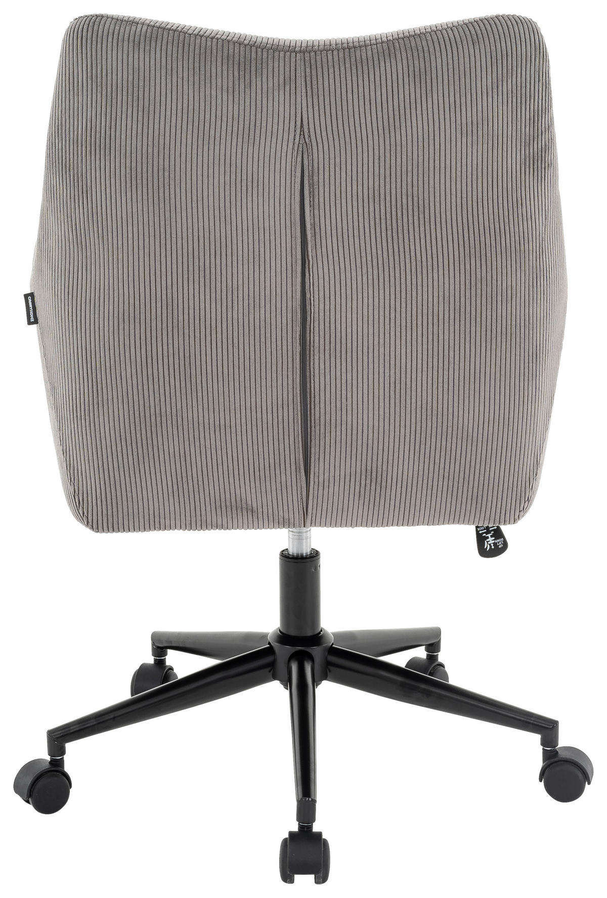 DREHSTUHL Cord Grau, Schwarz  - Schwarz/Grau, Design, Textil/Metall (64/90-98/68cm) - Carryhome