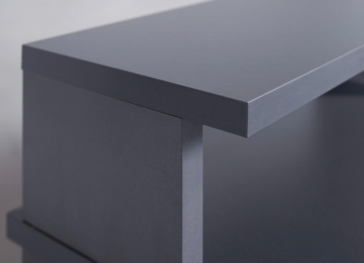 SCHREIBTISCH 160/91/76,5 cm  in Anthrazit  - Anthrazit, KONVENTIONELL, Holzwerkstoff (160/91/76,5cm) - Boxxx
