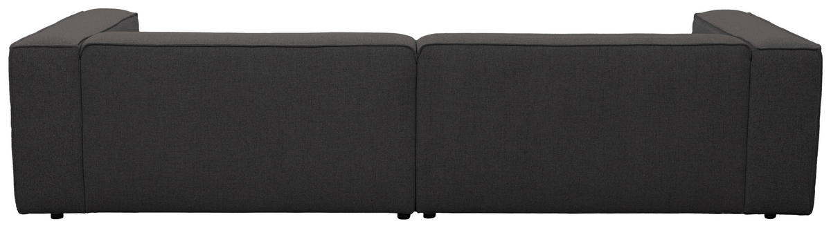 ECKSOFA Dunkelbraun Chenille Rücken echt  - Dunkelbraun/Schwarz, MODERN, Kunststoff/Textil (296/185cm) - Hom`in