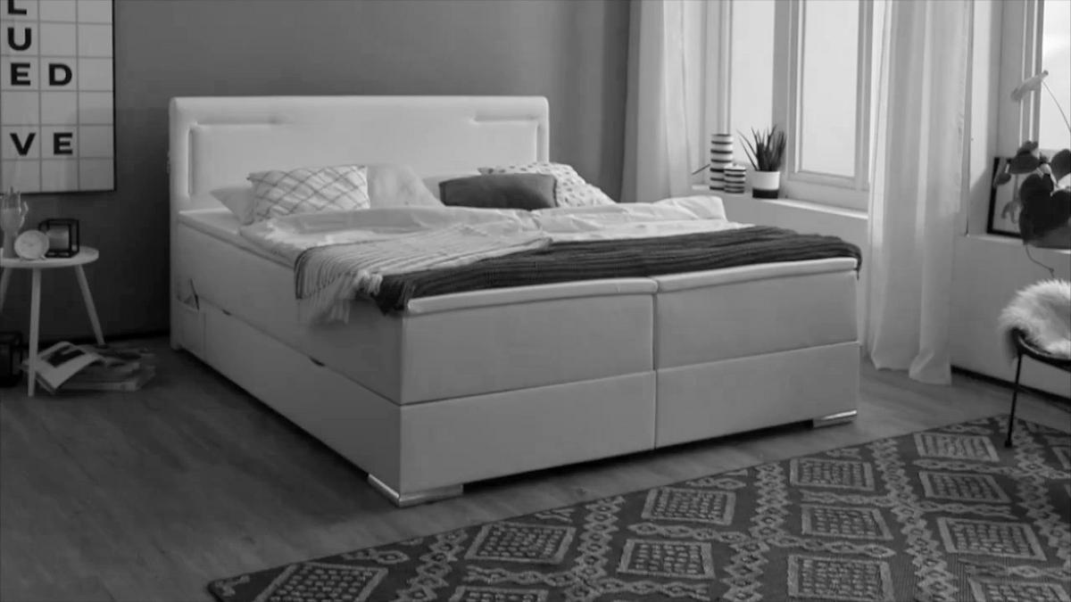 BOXSPRINGOVÁ POSTEĽ, 140/200 cm čierna - čierna/strieborná, Design, textil/plast (140/200cm) - Xora