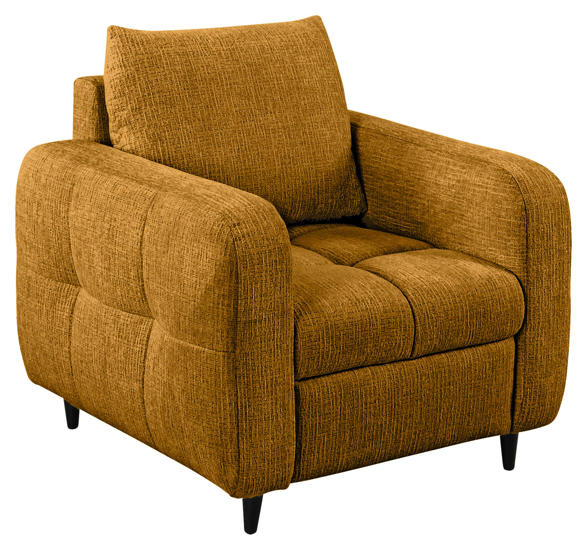 COCKTAILSESSEL Flachgewebe Senfgelb    - Senfgelb/Schwarz, Design, Holz/Textil (90/88/91cm) - Lomoco
