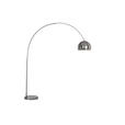BOGENLEUCHTE 170/39/190-205 cm    - Nickelfarben, Design, Metall (170/39/190-205cm) - Novel