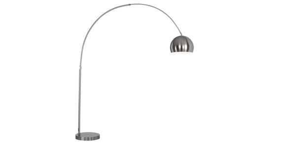 BOGENLEUCHTE 170/39/190-205 cm - Nickelfarben, Design, Metall (170/39/190-205cm) - Novel