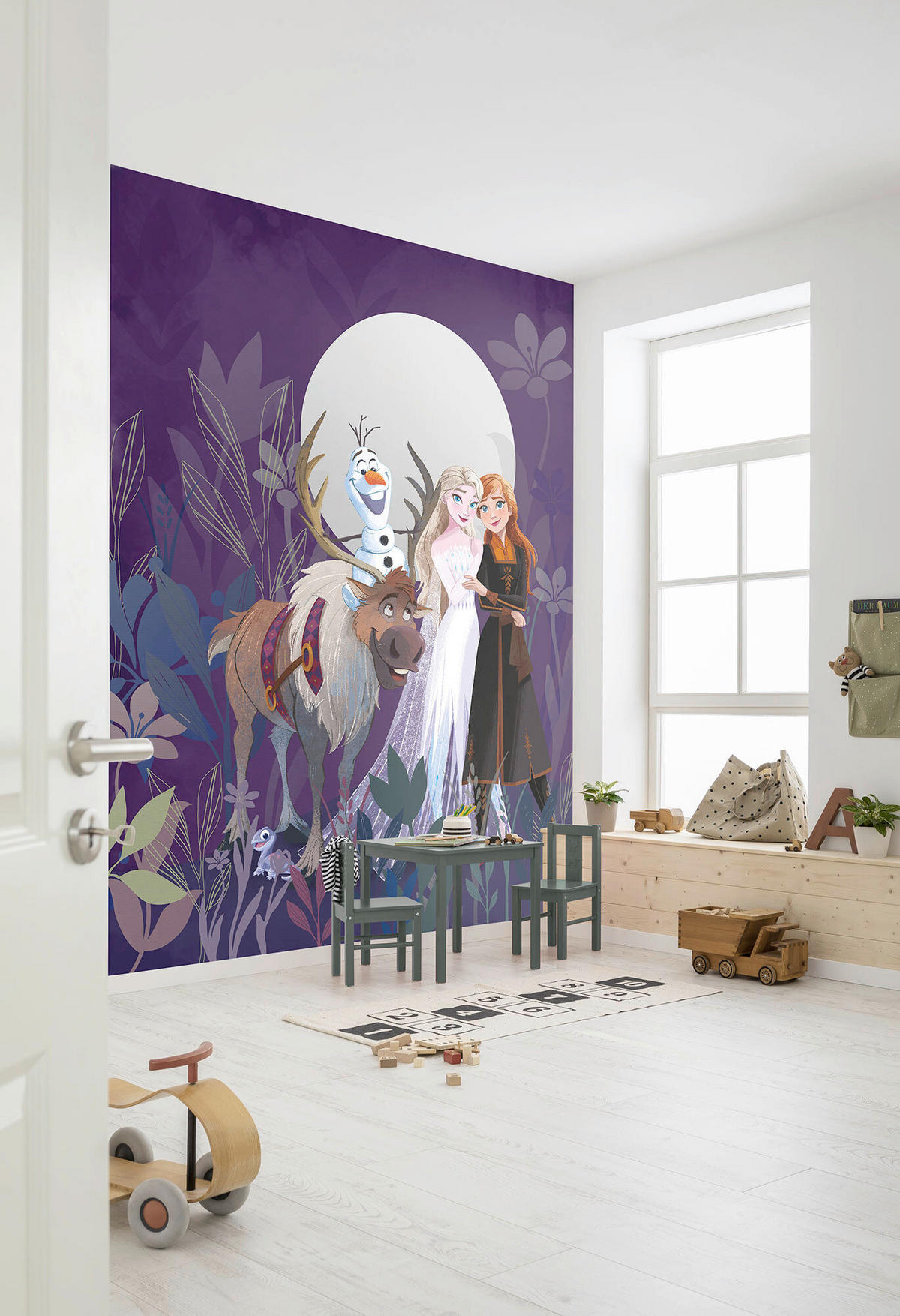 FOTOTAPETE FROZEN FULL MOON HIKE  - Lila, Design, Textil (200/250cm) - Disney