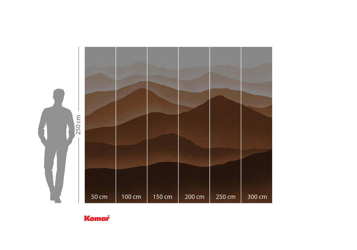 VLIESTAPETE - Braun/Weiß, Basics (300/250cm) - Komar