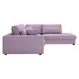 ECKSOFA Violett Cord  - Violett/Schwarz, KONVENTIONELL, Kunststoff/Textil (314/250cm) - Carryhome