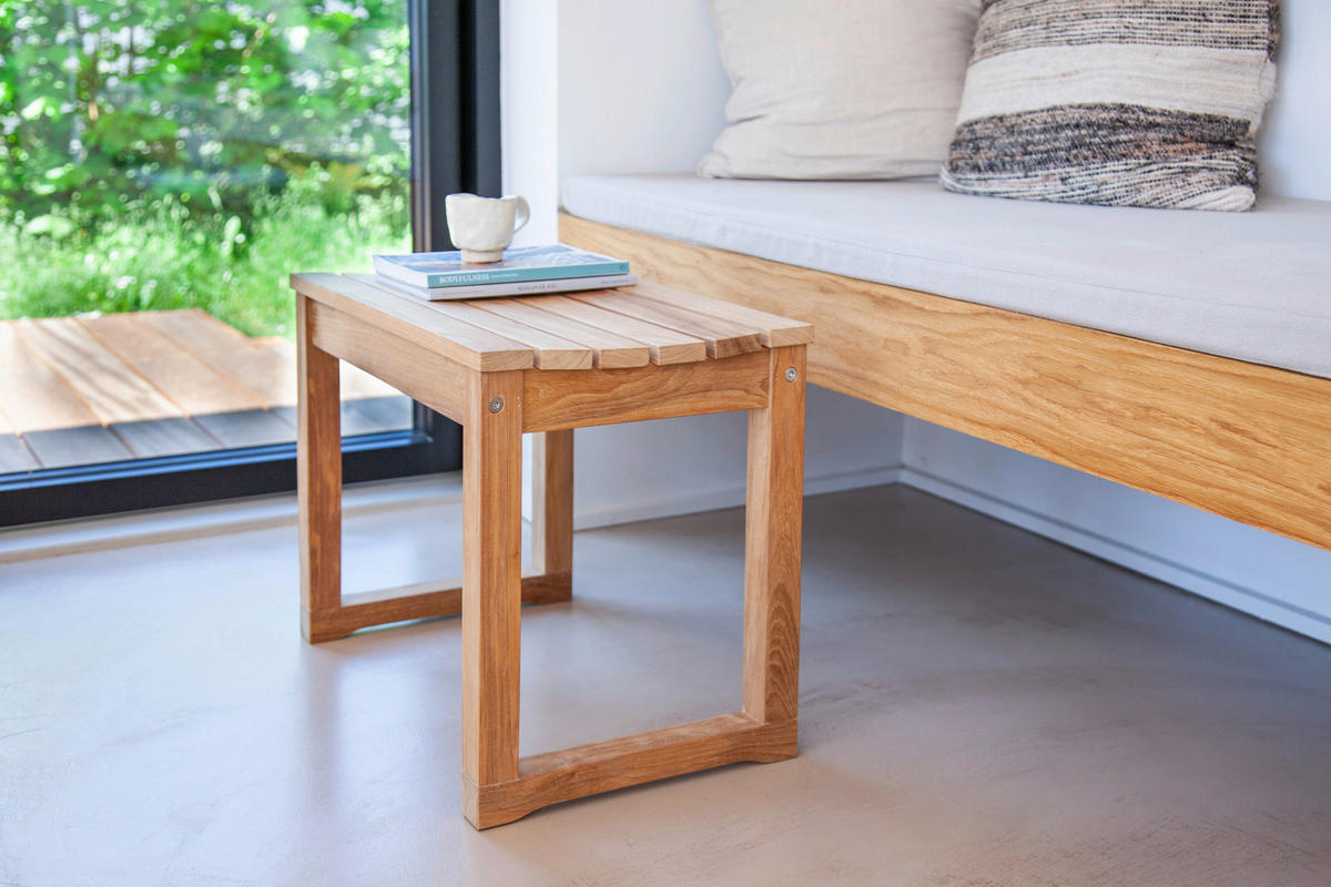 HOCKER in Holz Naturfarben  - Naturfarben, Design, Holz (55/43/40cm) - MID.YOU