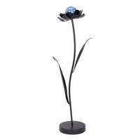DEKORAČNÝ KVET - modrá/čierna, Basics, kov/sklo (31/80/21cm) - Ambia Home