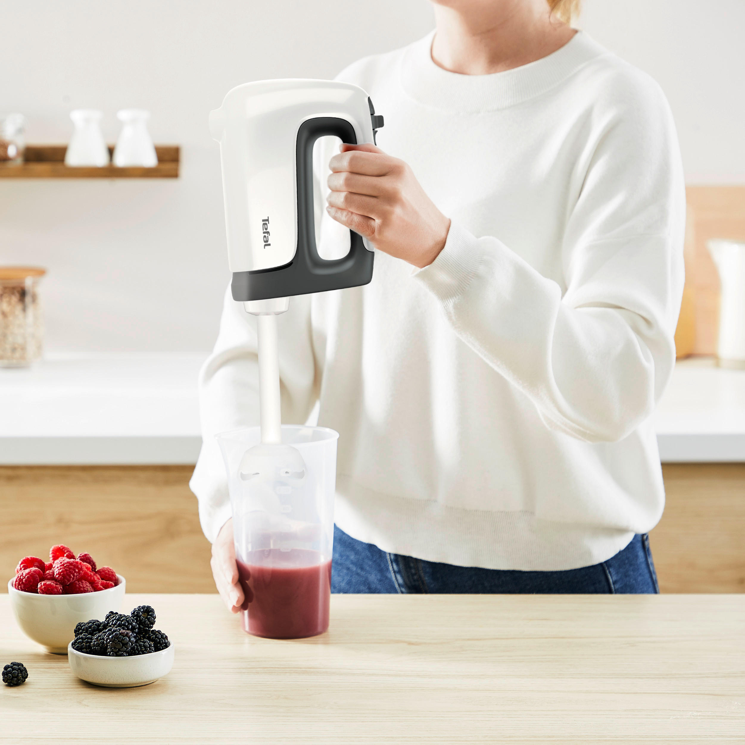 HANDMIXER  - Weiß, Basics, Kunststoff (14,4/21,7/21cm) - Tefal