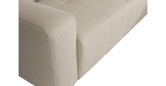 ECKSCHLAFSOFA  mit Cord Creme  - Creme/Schwarz, KONVENTIONELL, Textil (248/146cm) - Xora