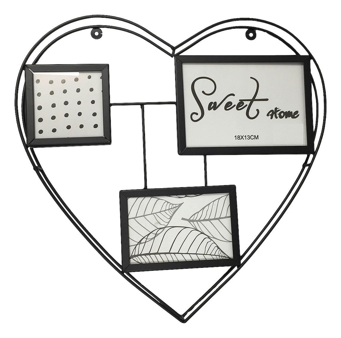 RÁM NA FOTOKOLÁŽ, 3, 40/40/3 cm - čierna, Basics, kov (40/40/3cm)