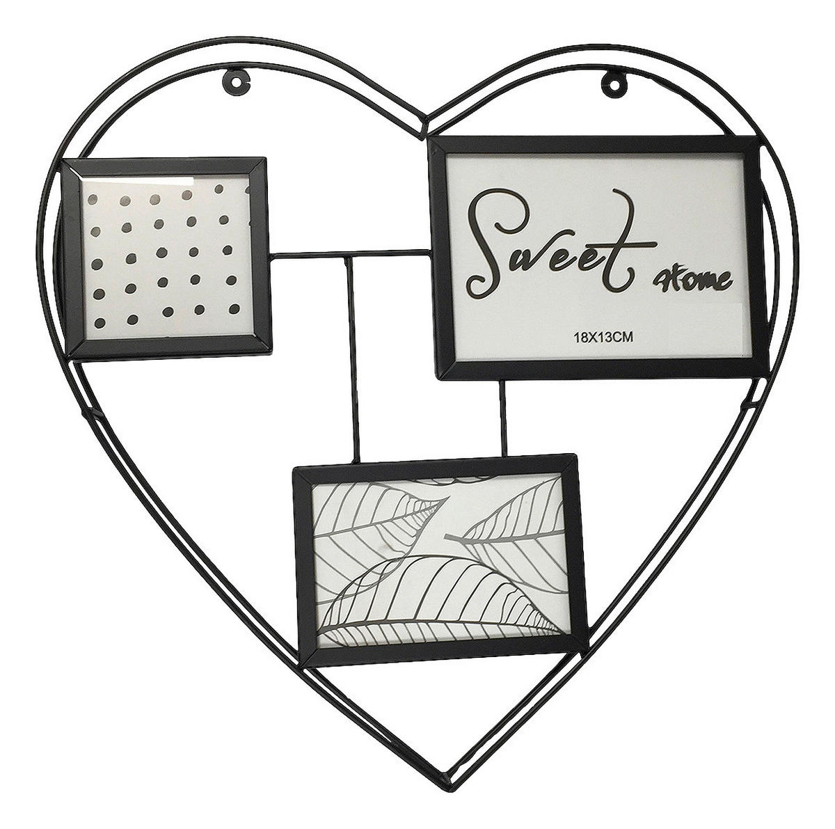 RÁM NA FOTOKOLÁŽ, 3, 40/40/3 cm - čierna, Basics, kov (40/40/3cm)