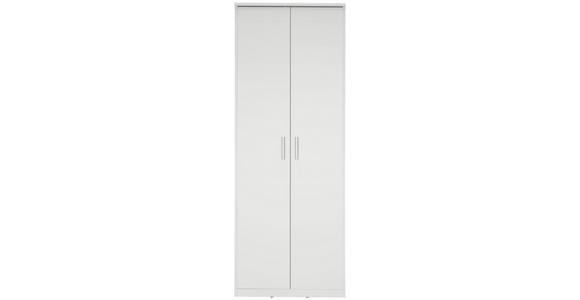 MEHRZWECKSCHRANK in Weiß - Silberfarben/Schwarz, KONVENTIONELL, Holzwerkstoff/Metall (72/194/36cm) - Xora
