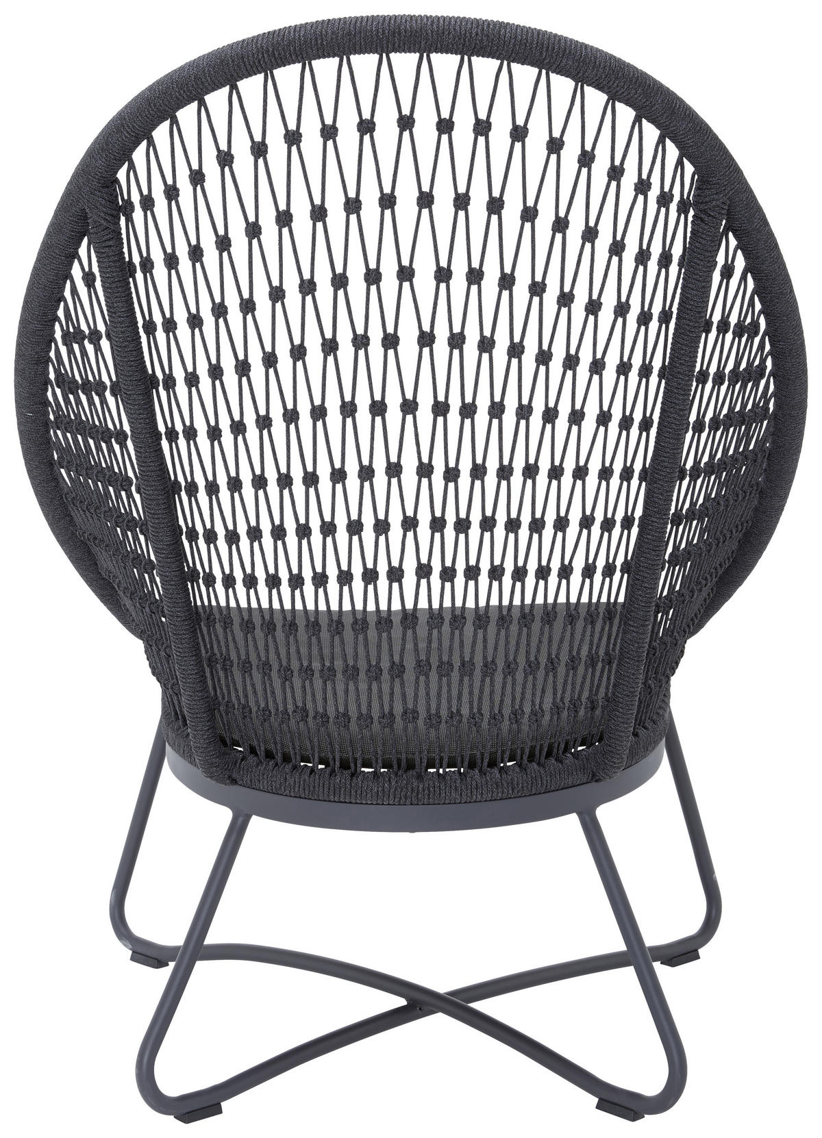 GARTENSESSEL Metall, Textil Anthrazit, Grau  - Anthrazit/Grau, Design, Textil/Metall (84/110,5/87,5cm)