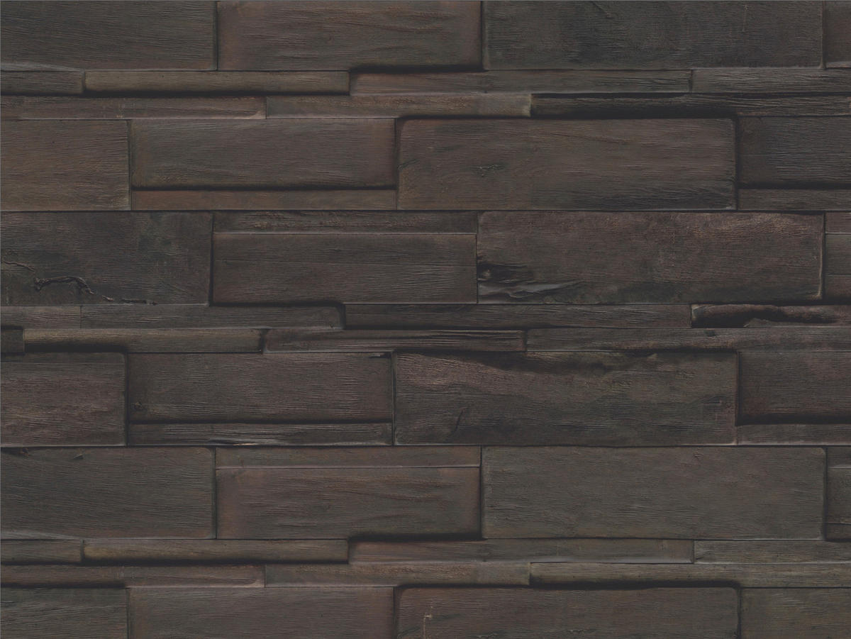 WANDVERKLEIDUNG - Dunkelbraun, Basics, Holz (56/20/2cm)