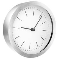 WANDUHR  Silberfarben, Weiß 15 cm  - Silberfarben/Weiß, Basics, Metall (15cm)
