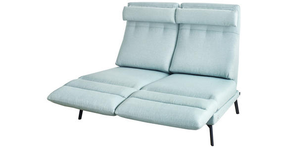 2-SITZER-SOFA in Flachgewebe Blau  - Blau/Schwarz, Design, Textil/Metall (178-226/83-113/96-177cm) - Dieter Knoll